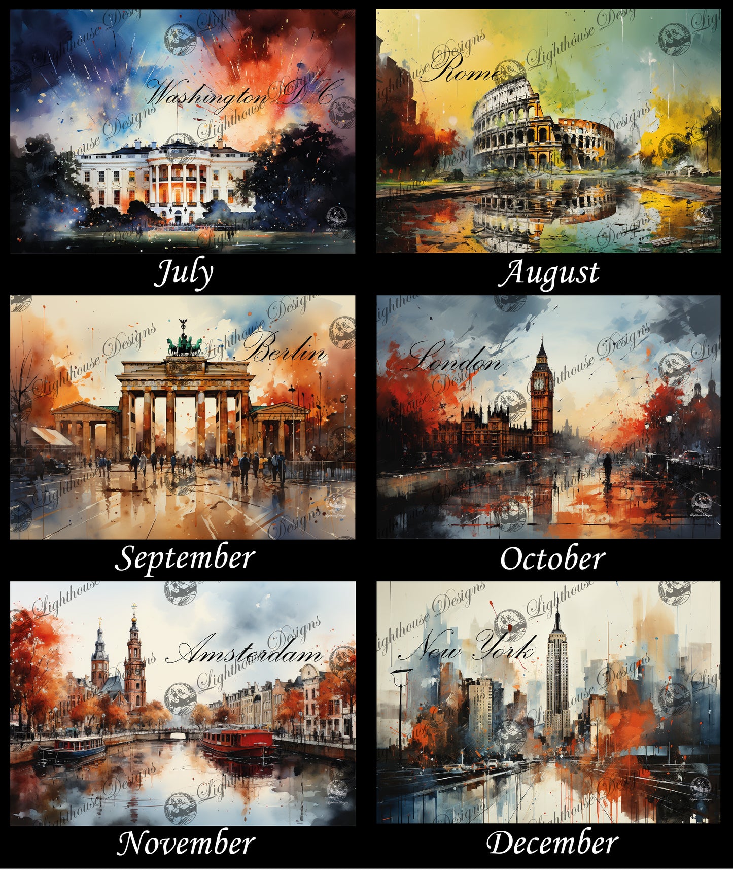 12 Städte Kalender 2025