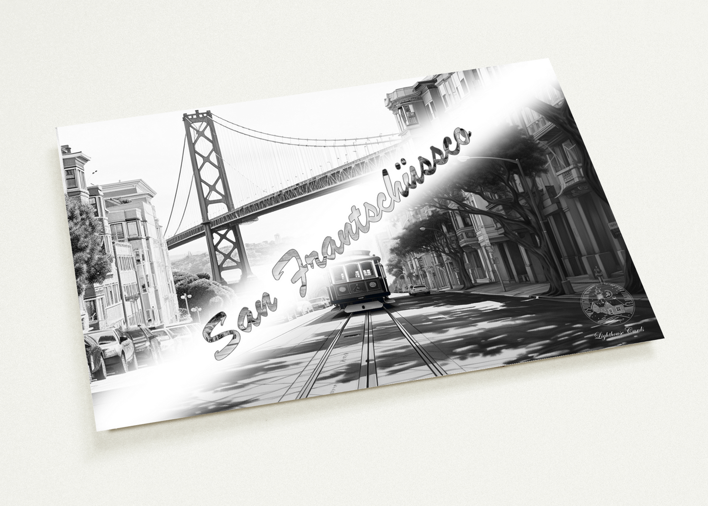 "San Frantschüssco" Postkarte Zeichnung